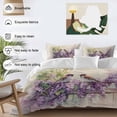 thumbnail image 3 of 3 Piece Flowers Birds Duvet Cover Set Twin Size, Microfiber Comforter/Quilt Cover with Corner Ties and 2 Pillowcases, Spring Blossoming Botanical Painting All Season Soft Bedding with Zipper Closure, 3 of 8