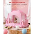 thumbnail image 2 of Cama inflable para niños pequeños QPAU Princess con tienda de campaña y bomba eléctrica, 2 of 7
