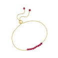 thumbnail image 3 of Pure Collection by Ross-Simons 2.70 ct. t.w. Ruby Bead Bolo Bracelet 14kt Yellow Gold, Women's, Adult, 3 of 6