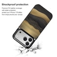 thumbnail image 4 of Wallet Case For Apple iPhone Air / 17 Pro / 17 Pro Max Series with Card Holder, PU Leather Kickstand Card Slots Screen Protector Included For iPhone 17 Series, Black Gold Gradient, 4 of 8