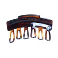 thumbnail image 1 of CARAVAN® PINZA PARA EL PELO SIN DESORDEN CON DIENTES SALTARINES EN CAPARAZÓN DE TORTUGA CON RESORTE CUBIERTO EN CHAROL, 1 of 1