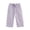 Purple, variant on lnmuld Girls Classic Small Check Plaid Cropped Pants Allover Gingham Full Elasticated Waist Drawstring Breathable Casual Capri Trousers Size:11-12 Years