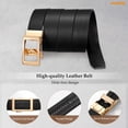 thumbnail image 5 of WHIPPY Women Leather Belt with Automatic Buckle Ladies Ratchet Leather Belts for Jeans Dresses Pants, 5 of 7