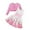 Pink, variant on Odeerbi Toddler Girls Party Floral Dress with Bolero Shrugs Set Fashion Birthday Long Sleeve Cardigan Flower Printed Strap Slip Dress Two Piece Set White