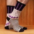 thumbnail image 2 of BambooMN Women's Rayon from Bamboo Fiber Colorful Polka Dot Stripe Socks - Color 6 - 1 Pair, Size 4-9, 2 of 4