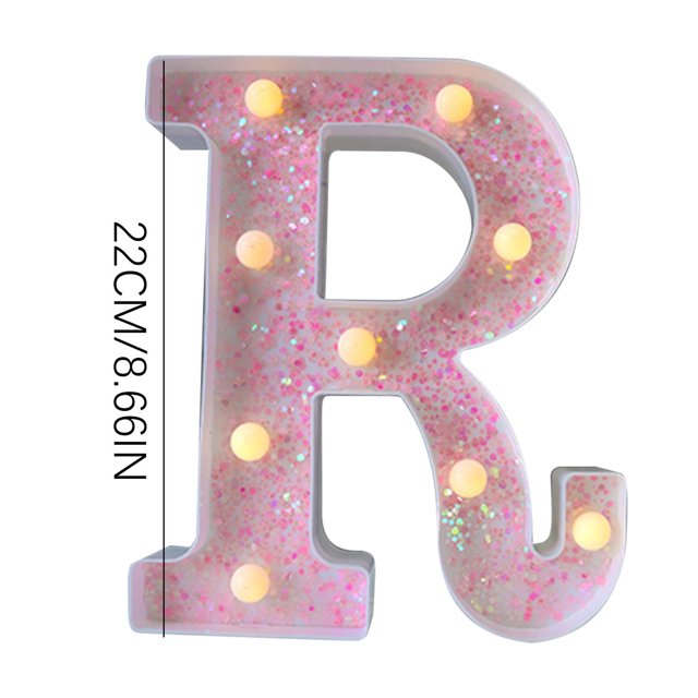 JilgTeok 4 Packs Colorful Light Up Letters LED Letter Lights for Proposal Statement Birthday Party Wedding Home Bar Decoration Scene Decorative Light Clearance