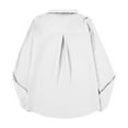 thumbnail image 4 of Elegant Tie Neck Blouse Long Sleeve Tunic Top With Bow Detail For Modern Casual And Daily Wear Soft Comfortable Style Comfortable Long/Short Sleeve Tee Shirts for Men Beach Tops Casual Shirt, 4 of 5
