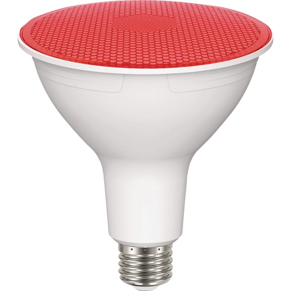 Satco Par38 LED Bulb - 11.5W, Red, Medium Base, 90° Beam Angle - 1 Pack
