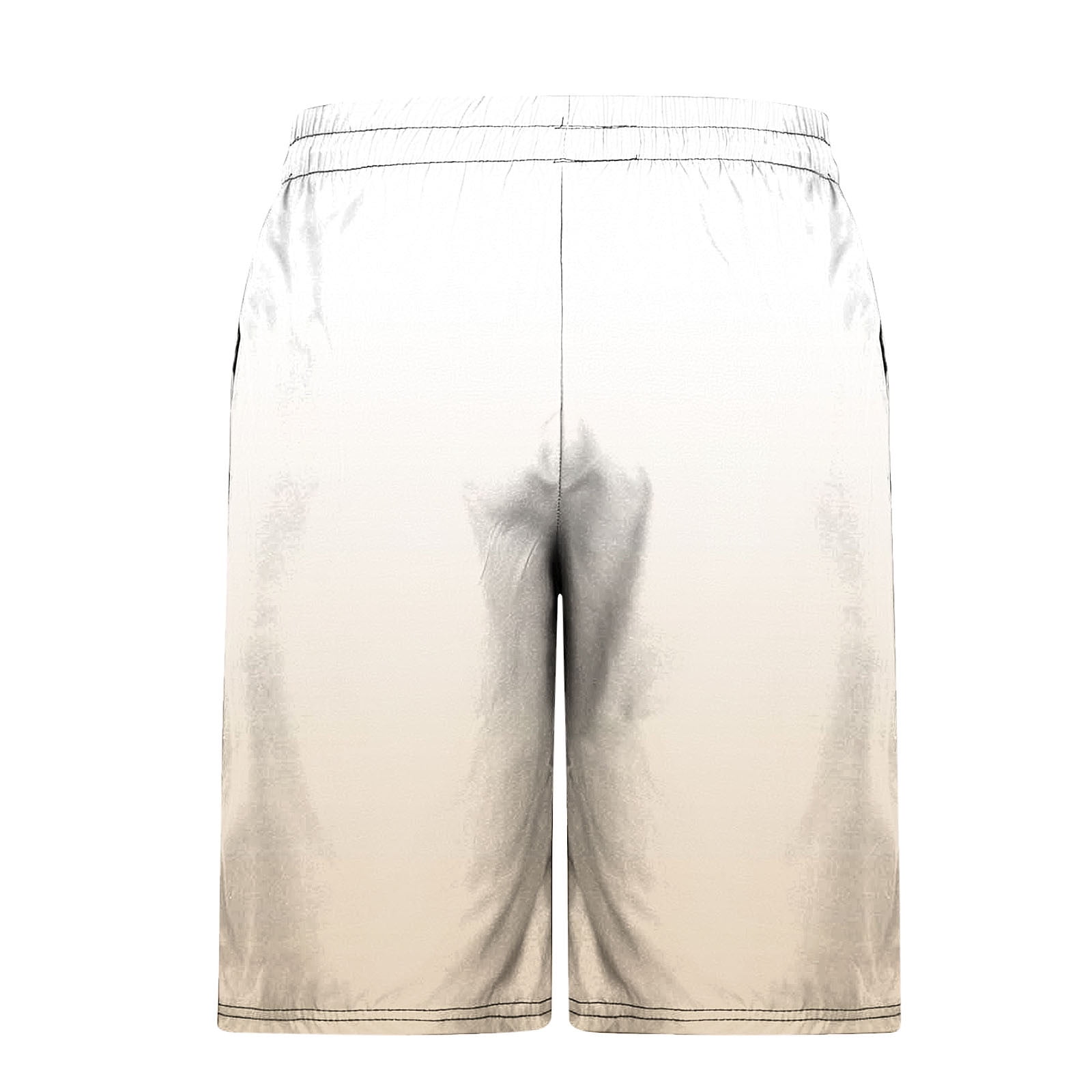 Timoontee Mens Ombre Beach Shorts Elastic Waist Drawstring Built In Liner Design Water Resistant Fabric for Beach Activities Beige M