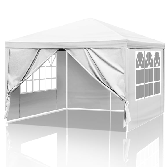 Ktaxon 10' x 10' Party Tent Wedding Canopy Patio w/ 4 Side Walls White