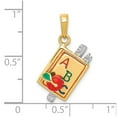 thumbnail image 4 of 14K Yellow Gold Charm Pendant 23 mm 15 Enameled Abc School Book, 4 of 4