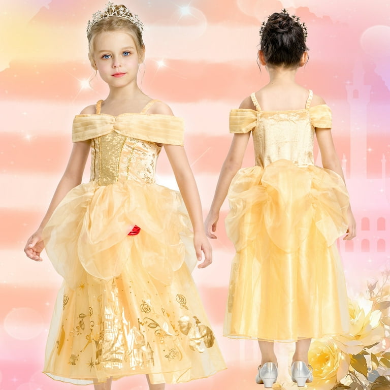open lace back dress Girls Christmas Dress Princess Aurora Costume Dress main image 0