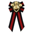 thumbnail image 2 of de broche de tela a rayas de 3 piezas con preajustada para la decoración de la de señora Women Yinane Corbata de lazo Broche de corbata británico, 2 of 8