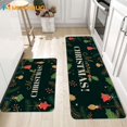 thumbnail image 4 of Merry Christmas Kitchen Mats Set of 2, Anti Fatigue Stain Floor Rug Christmas Decorative Non Slip Cushioned Floor Mat - 17x29 and 17x47 Inch, 4 of 6