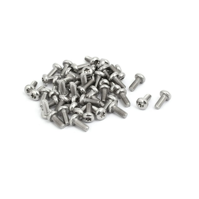Unique Bargains M4x10mm Vis Torx en Acier Inoxydable 304 Boutons 50 Pcs