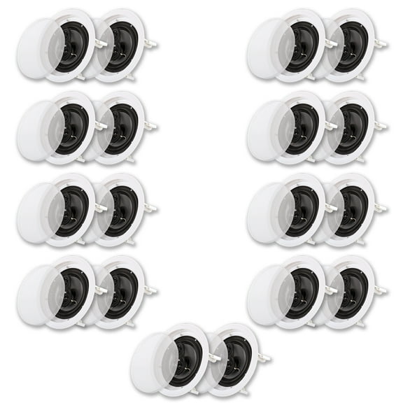 Acoustic Audio CS-IC63 In Ceiling 6.5" Speaker 9 Pair Pack 3 Way Home Theater Flush Mount