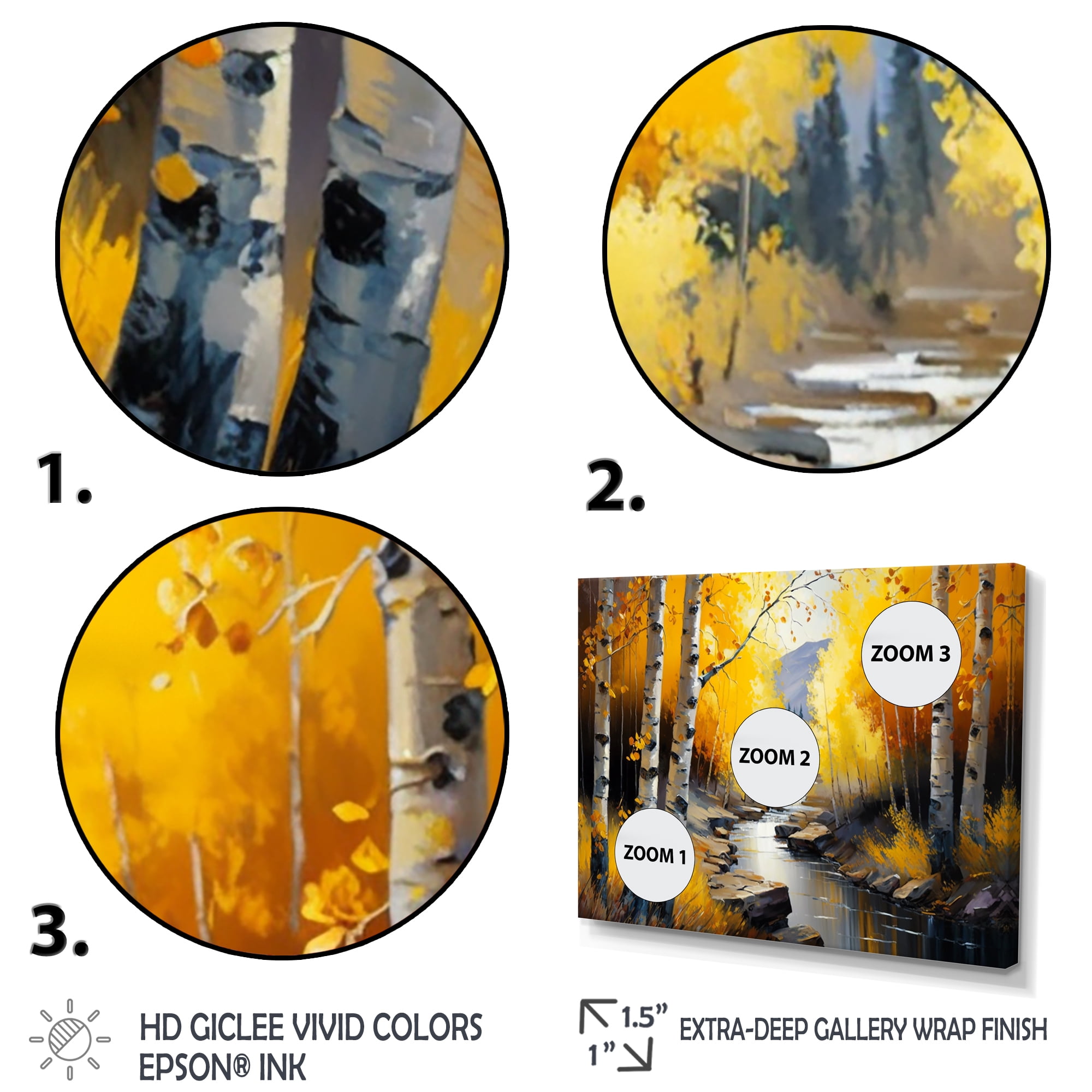 Designart Path Into The Yellow Forest IV Canvas Wall Art
