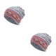 thumbnail image 4 of Gorro Hijab sweethay estampado floral turbante Envoltura para la cabeza gris rojo 2Conjunto, 4 of 6