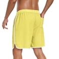 thumbnail image 7 of Hurxie Mens Swim Trunks 5 inch Board Shorts Quick Dry Bathing Suits Beach Swim Shorts with Pockets Yellow,XL, 7 of 7