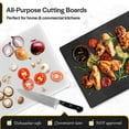 Cutting Boards For Kitchen 30 X 18 X .5" Black Color Coded Plastic