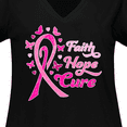 thumbnail image 4 of Inktastic Faith Hope Cure Breast Cancer Awareness Women's Plus Size V-Neck T-Shirt, 4 of 5