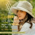 thumbnail image 2 of XL/XXL Women’s Wide Brim Bucket Sun Hat with Ponytail Hole UPF 50 Summer Packable Sunhat for Travel Beach Outdoor, 2 of 5