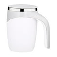 thumbnail image 6 of LOVIVER Self Mixing Coffee Cup Coffee Mug Shaker Cups for Travel Office Birthday Gift white with cable, 6 of 8