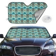 thumbnail image 2 of Haiem Turtles And Seahorses Car Windshield Sun Shade - Blocks UV Rays Sun Visor Protector, Sunshade to Keep Your Vehicle Cool, Universal Fit SUV Van Sedan-Medium, 2 of 7