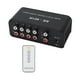 thumbnail image 5 of Conmutador de audio de 1 entrada y 4 salidas, selector de señal RCA de 12 V CC, divisor de audio con control remoto, 5 of 14