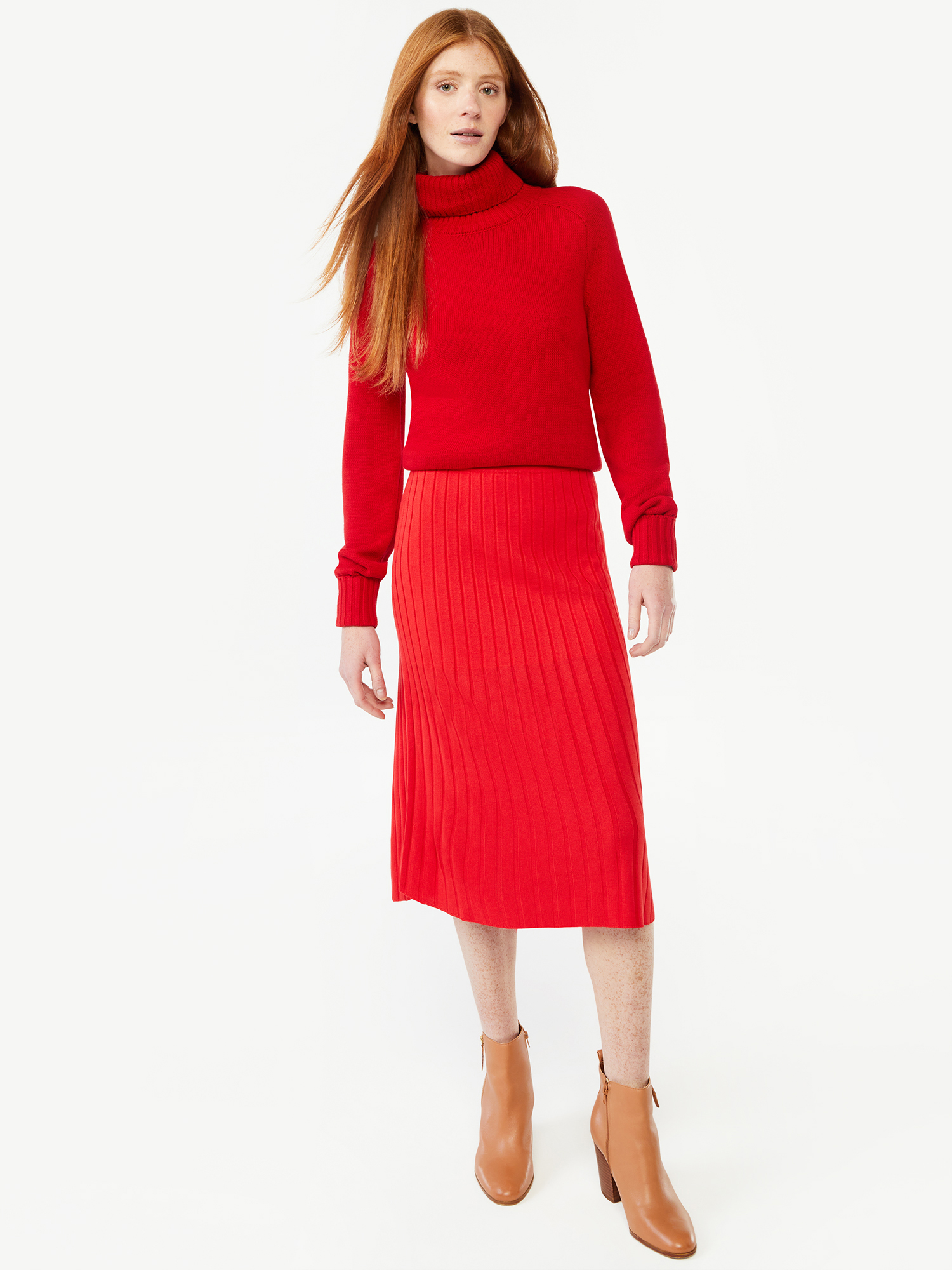 Free Assembly Women's Pleated Midi Sweater Skirt - image 5 of 6