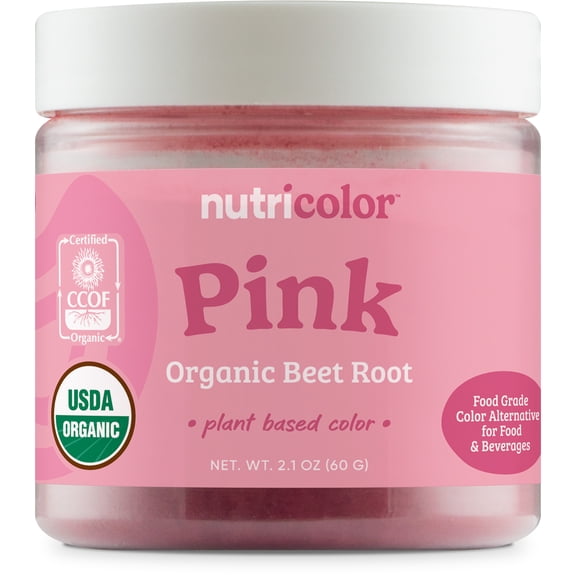 Nutricost Pink Plant Based Food Coloring From Organic Beet Root Powder (60 Servings) - Nutricolor Color Alternative For Food & Beverages