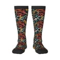 thumbnail image 2 of Lsque Snake And Flower Printed Crew Socks Men's Women's LightWeight Thin Casual Calf Socks ,Knee High Socks,Cotton Socks, 2 of 9