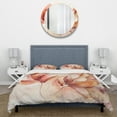 thumbnail image 3 of Designart "Apricot Blossom Waltz" Abstract Botanicals Bedding Covert Set - Modern Peach Abstract Bed Set With 2 Shams, 3 of 6