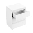 thumbnail image 3 of Yaheetech Table d'Appoint Verticale Moderne en Bois à 3 Tiroirs pour Chambre et Salon, Blanc, 3 of 7