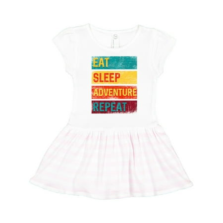 

Inktastic Eat Sleep Adventure Repeat Gift Toddler Girl Dress