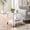 White Gold, variant on Modern 2-Tier Square End Table with Tempered Glass Top and Metal Frame - White & Gold