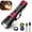 1097-Black and Red, variant on SKYFIRE Rechargeable Flashlights High Lumens 3000LM, 3-in-1 Lens System with Yellow & Blue Filters, Super Bright LED Flashlight, Waterproof, USB-C Fast Charging, Gift