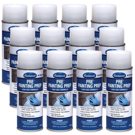 Eastwood Low VOC Silicone Wax Polish Grease Remover Pre Paint Aerosol 12 Oz 12 Pack