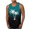 thumbnail image 1 of Tanques para Hombre para la Moda de Verano Casual Solto Chaleco Impresión Deportivo Cuello Redondo Tanque, Poliéster de Algodón, 1 of 3