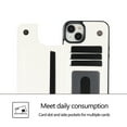 thumbnail image 6 of Allytech Slim Wallet Case for iPhone 15, Flip PU Leather Kickstand Card Slots Case, Double Magnetic Buttons Shockproof Full Body Protection Durable Case for Women Men - White, 6 of 10