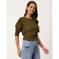 thumbnail image 5 of Moomaya Printed Tops For Women, Smocked Short Sleeve Round Neck Casual Tunic Top, 5 of 8
