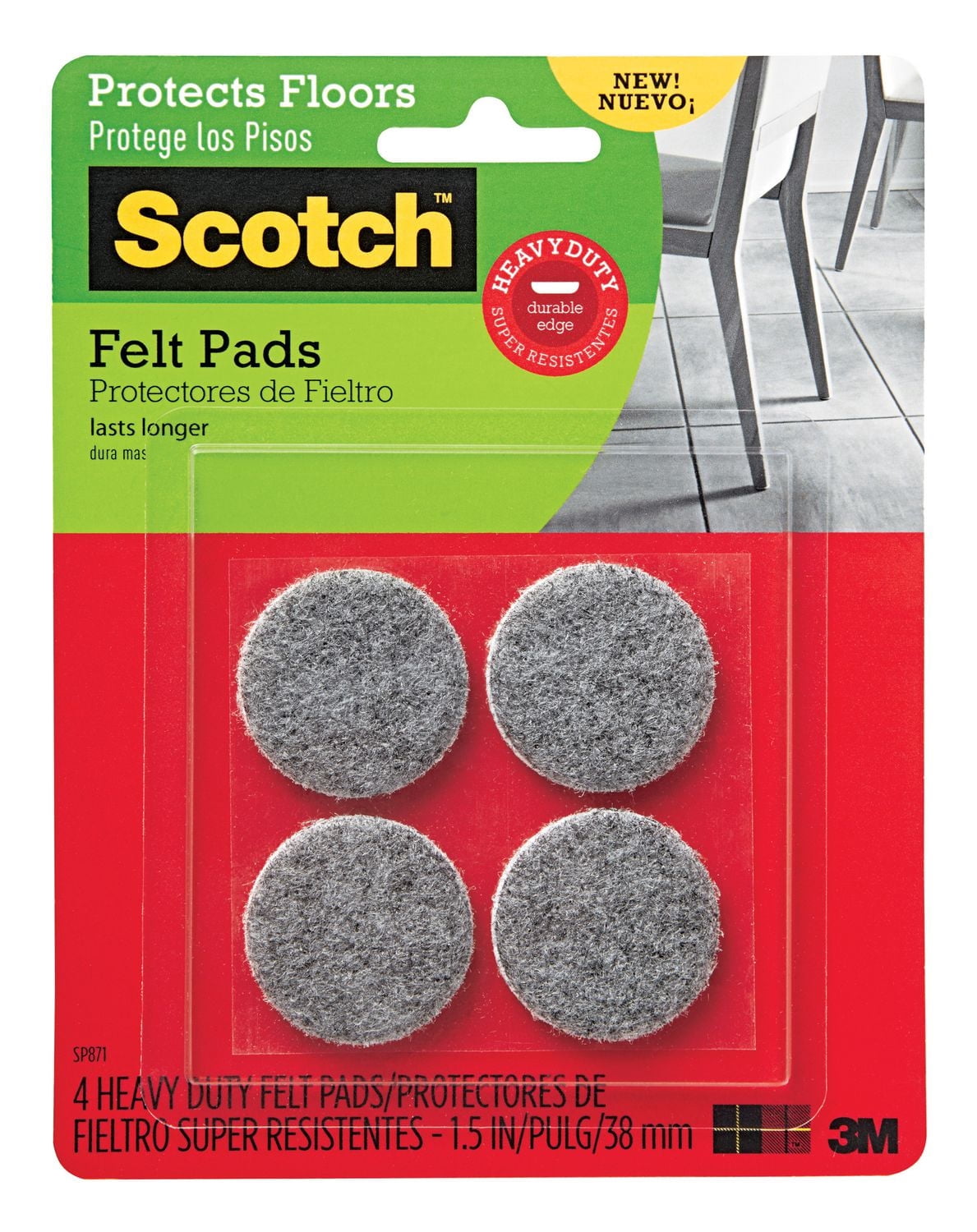 Scotch® Heavy Duty Felt Pads