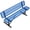 Blue, variant on 72" Outdoor Picnic Bench for 3-4 Person,All Weather Metal Outdoor Dining Chair for Garden,Patio,Park,School,Black
