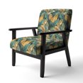 thumbnail image 3 of Designart "Radiant Tropical Mirage" Green Tropical Upholstered Accent Chair - Tropical Arm Chair For Living Room, 3 of 5