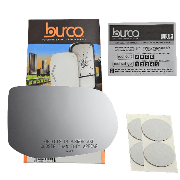 Burco 5173 Convex Right Passenger Side Mirror Glass w/o Backing Plate Compatible with Honda Civic (2006 2007 2008 2009 2010 2011) (4 Door Only, Excluding Hybrid)