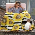 thumbnail image 5 of Twin Size Sunflower Stripe Fleece Throw Blanket for Bed Couch Sofa, Fuzzy Soft Cozy Blankets and Throws Warm Lightweight Plush Blanket for Women Men, 60 x 80 inches, 5 of 6