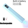 thumbnail image 4 of Tingzi Glonailstickers Finger Nails UV Light, Glo Nail Stickers Kit with Uv Light, Portable Mini Nail Lamp, 400mah Rechargeable, LED Display, 2 Timer Setting, 4 of 7
