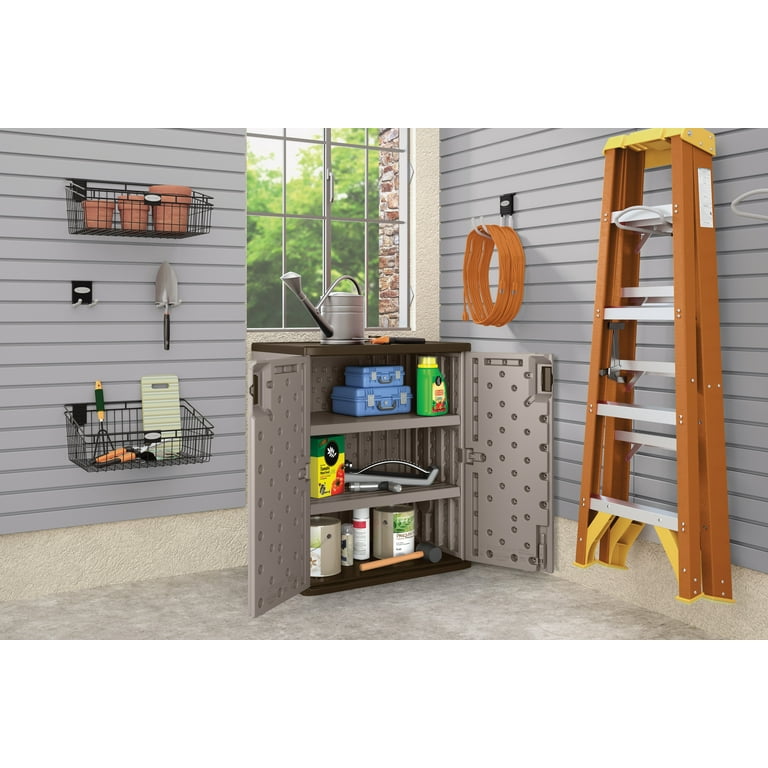 Suncast Resin Base Cabinet with 2 Metal-Reinforced Storage Suncast Resin Base Cabinet with 2 Metal-Reinforced Storage
