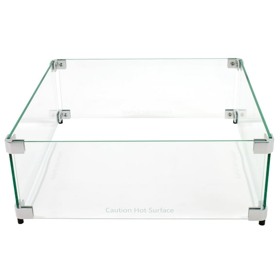Celestial 20.5" x 20.5" Glass Wind Guard for 15” Square Fire Pits