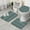 Green Christmas Reindeer, variant on Colorful Christmas Striped Pattern Bathroom Rugs Sets 3 Piece,Toilet Cover Set,Absorbent Non Slip Bathroom Mats Sets with U-Shaped Contour Rug Toilet Rug Set